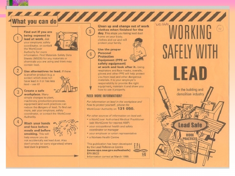 Working Safely With Lead, page 1, Fact Sheet, text 44