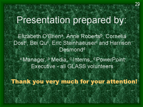 Thank you very much for your attention! slide 29