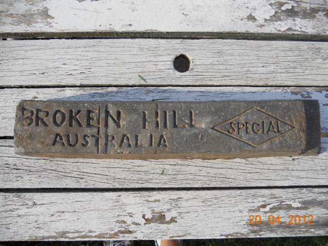 lead bar with "Broken Hill Australia" and "Special" stamped on it